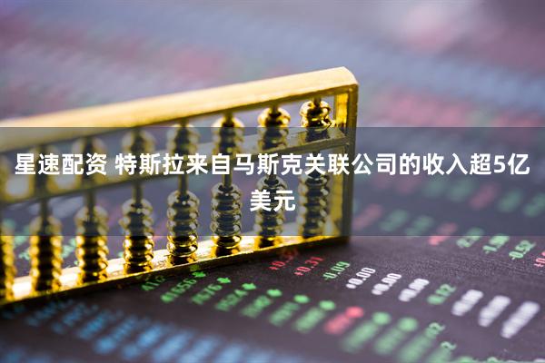 星速配资 特斯拉来自马斯克关联公司的收入超5亿美元